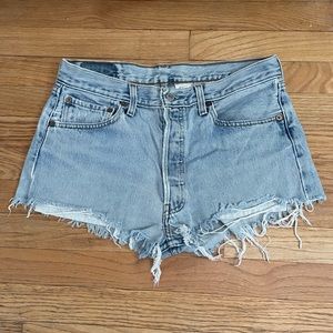 Vintage Levi’s 502 Distressed Shorts